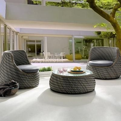 Outdoor Rattan Sofa Courtyard Flower Chair Garden Outdoor Rattan Sofa Chair