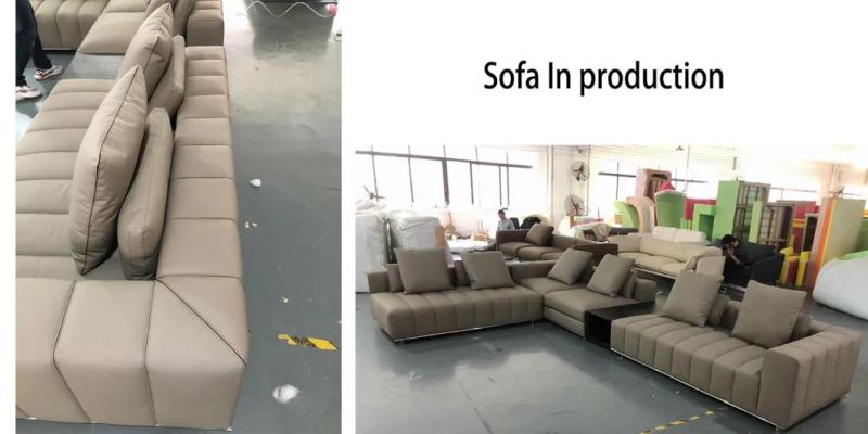 Luxury Italian Design Style Napa Top-Grain Real Leather Couch Sofa Home Living Room Furniture Set Modular Sectional Sofa