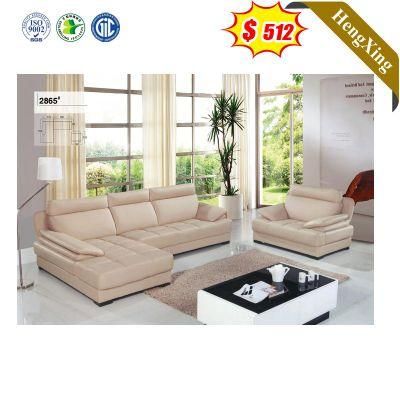 Modern Simple Office Home Furniture Sectional L Shape Chaise Lounge Corner Sofa Living Room Leather Sofa