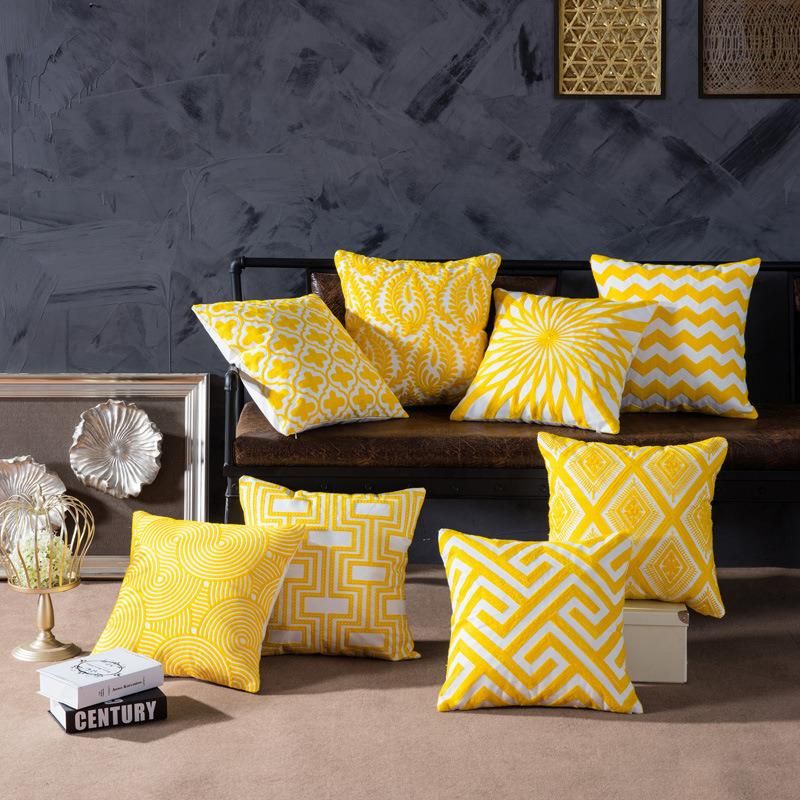 Wholesale Price Yellow New Knitted Fashion Sofa Throw Pillows Covers