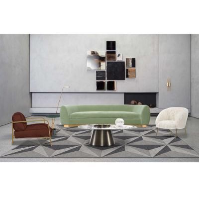 New High Quality Velvet Italian Sofa Set Design Luxury 3 Seater Sofa Gold Luxury Living Room Furniture Set Sofa