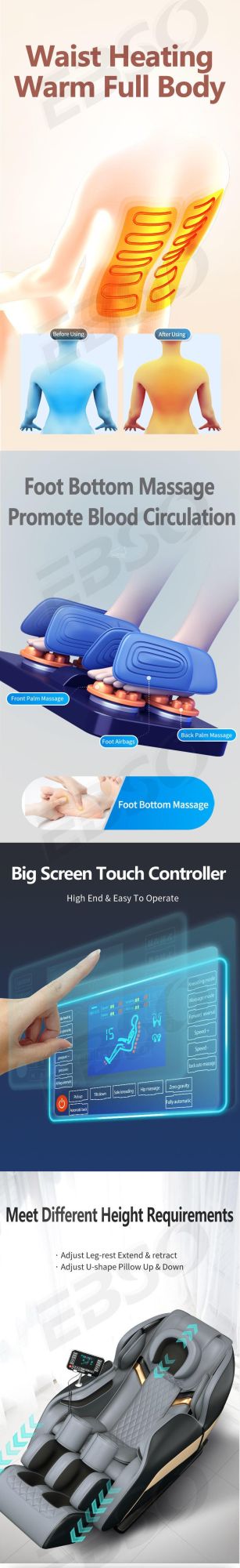 Wholesale High Quality OEM Remote Control Massage Sofa
