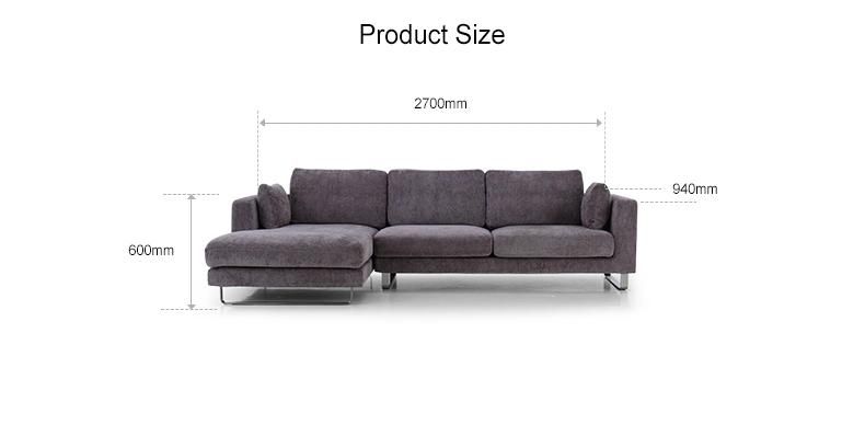 Fabric Non Inflatable Couch Furniture Home Modern Living Room Sofa