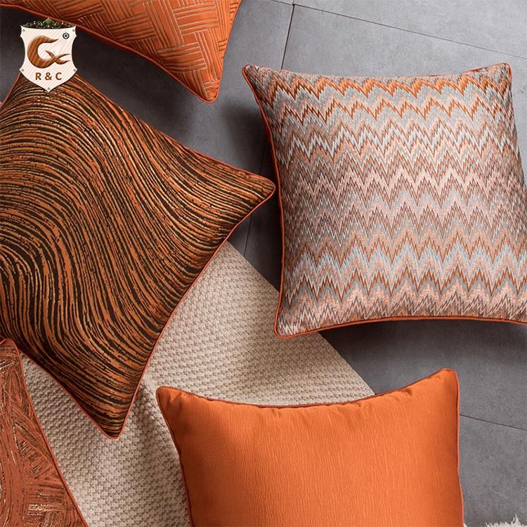 Modern Light Luxury Sofa Couch Car Cushion Cover Silk Satin Hot Stamping Pillow Case Cover Metal Color Pillowcase Pillowcover