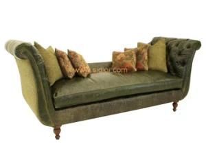 (CL-6614) Restaurant Living Room Couch Wooden Fabric Hotel Sofa