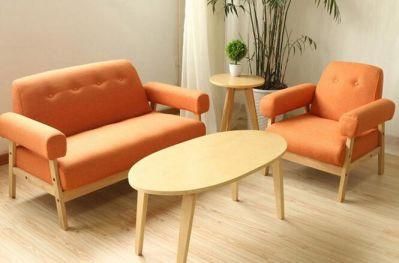 Solid Wooden Fabric Livingroom Sofa (M-X2172)