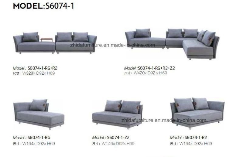 Modern L Shape Fabric Sofa