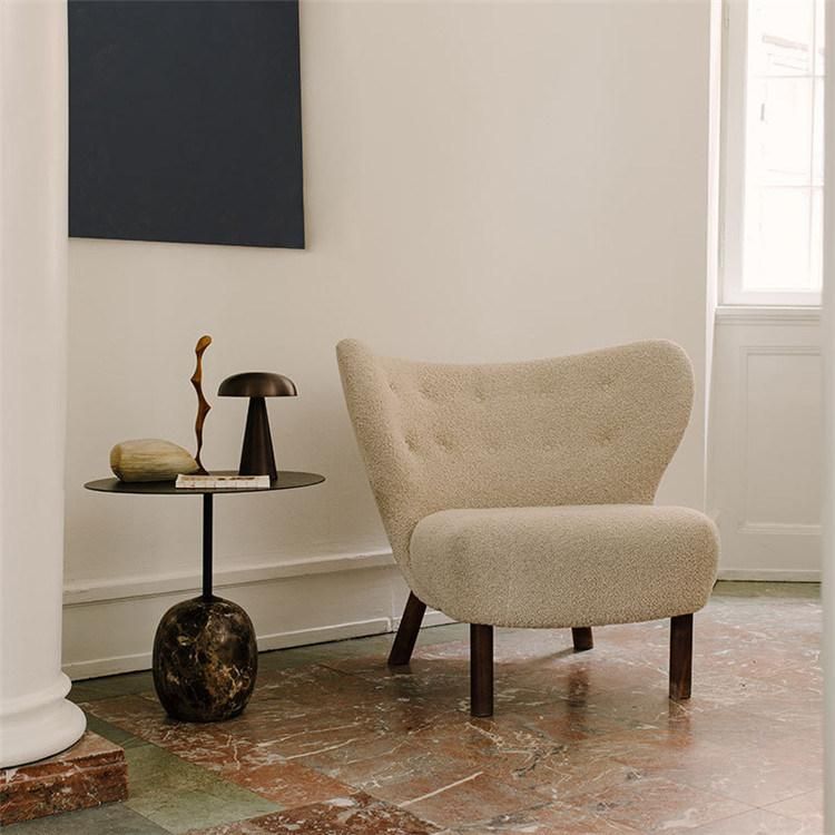 Designer Stylish Fabric Dining Room Furniture Metal Leisure Sofa Chair