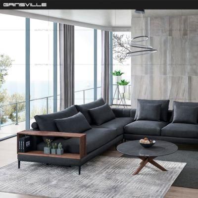 Guangdong Factory Living Room Sectional Corner Fabric Leather Sofa Furniture