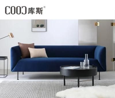 European Style Living Room Velvet Fabric Sofa