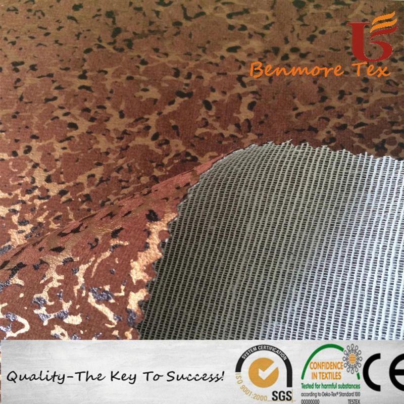 Bronzing Suede Fabric with Tc Fabric Compound for Sofa