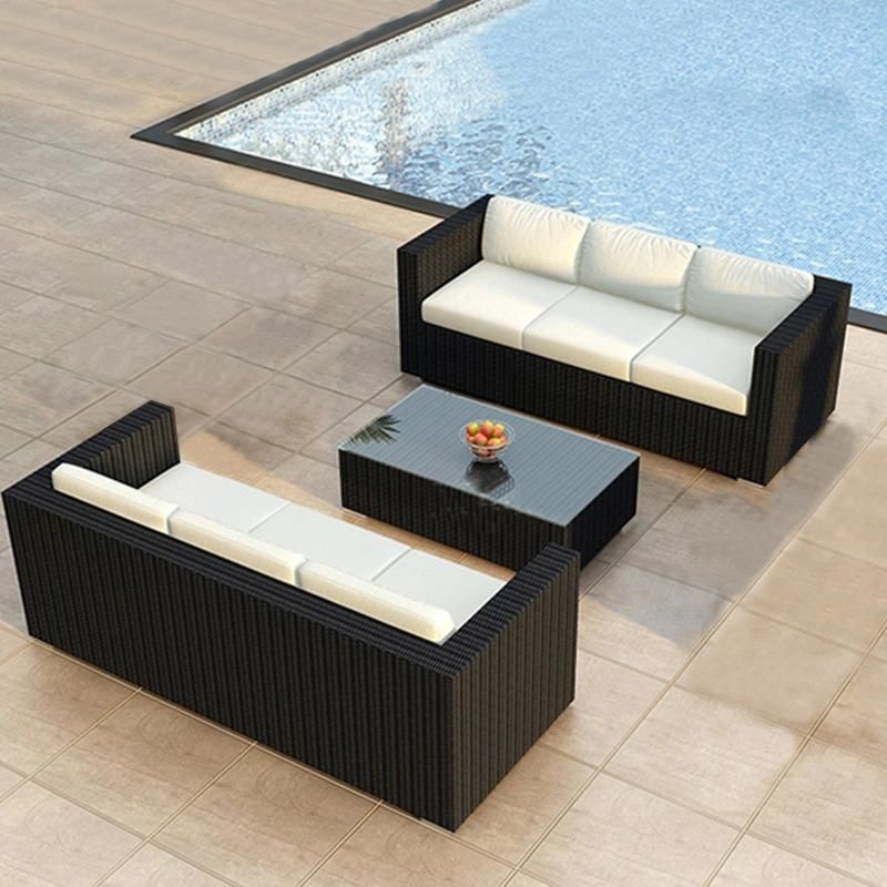 Outdoor Rattan Lazy Sofa Coffee Table Outdoor Courtyard Villa Homestay Living Room Waterproof Sunscreen Leisure Furniture Combination