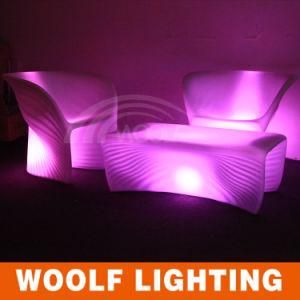 Fashion Colorful LED Light Garden Coffee Sofa