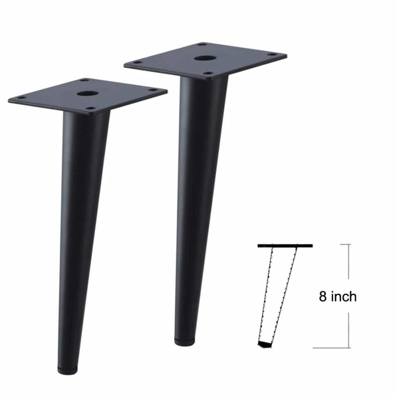 Height 15 18 20 Black Power Coating Iron Metal Sofa Legs Part for Furniture Hardware