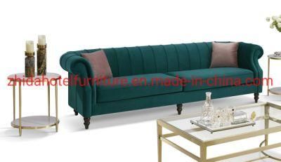 Modern Living Room Home Chesterifeld Fabric Luxurious Wood Frame Sofa