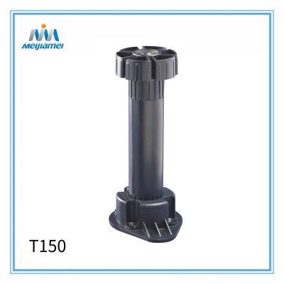 T150 Screw on PP Plastic Adjustable Feet 120-150mm for Cabinets