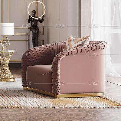 Chinese Direct Sell Modern Simple Living Room Fabric Sofa Leisure Home 1+2+3 Velvet Couch
