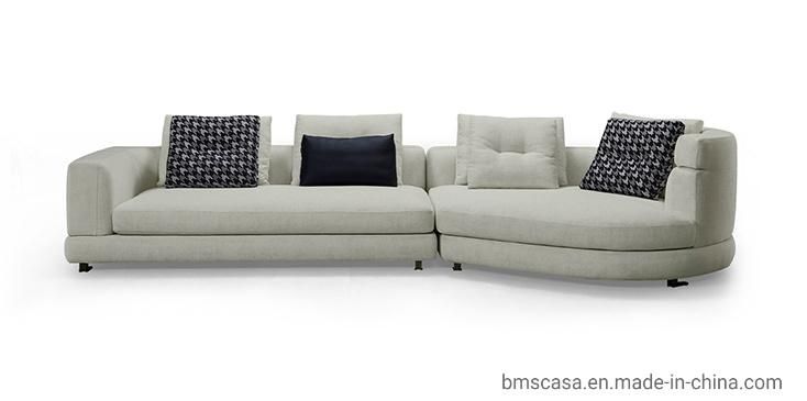 Modern Contemporary Luxury Italian Home Furniture Living Room Sectional Corner Fabric Sofa