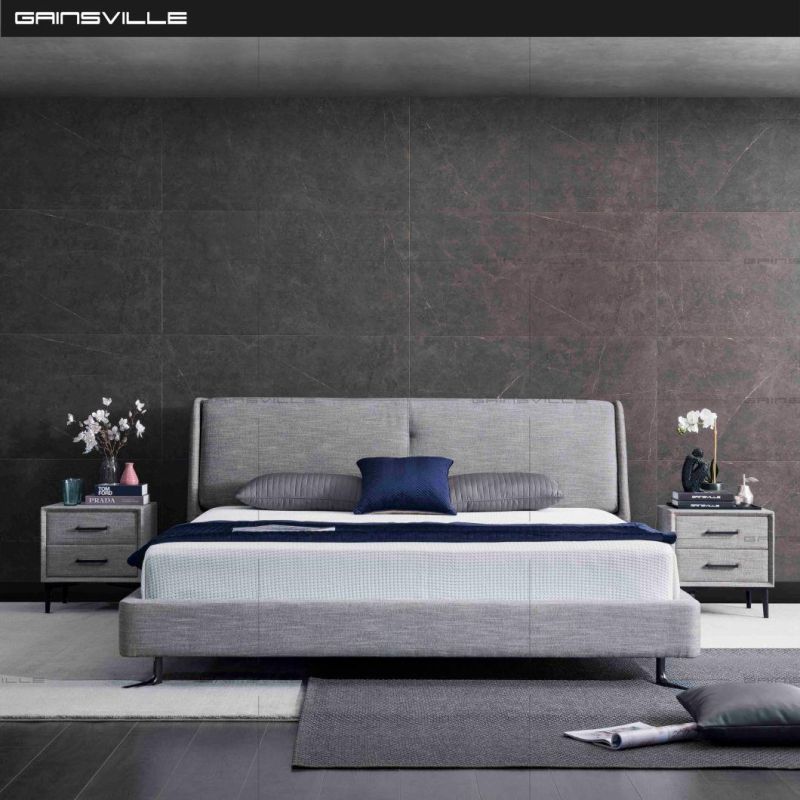 Hot Selling Italy Bed Sofa Bed Leather Bed King Queen Double Size Bed Modern Furniture Bedroom Furniture with Soft Cushion