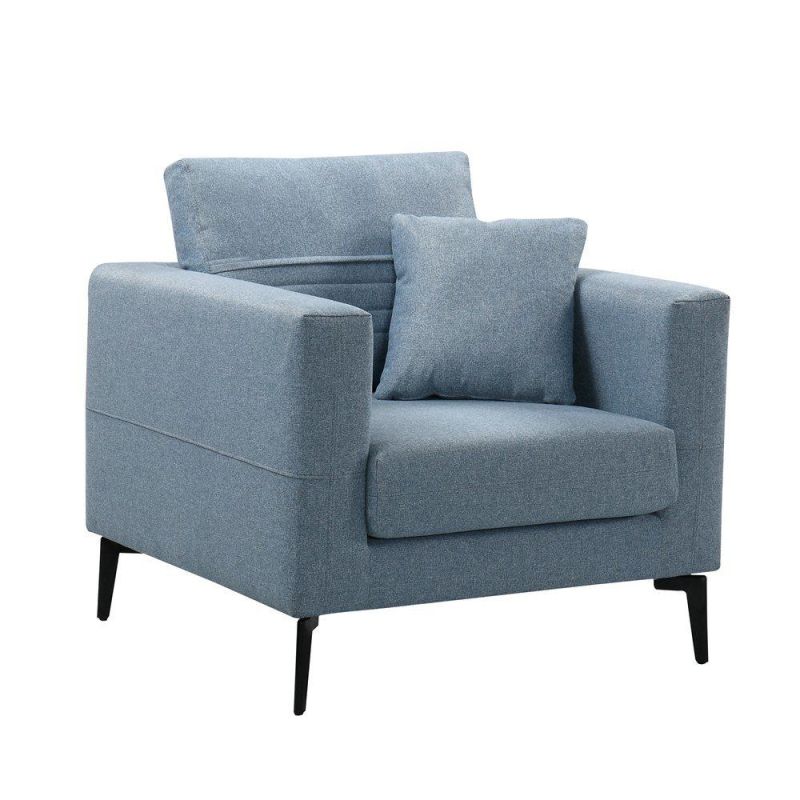 Nova Living Room Collection 1+3 Sectional Sofa in Blue Colour