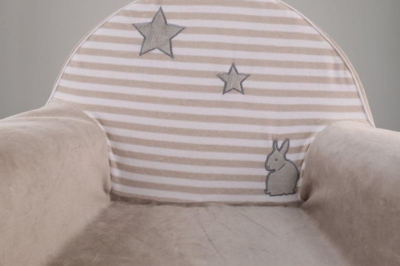 Fashion Kids Sofa Cover Detachable Velvet Children Fabric Sofa Pink Grey