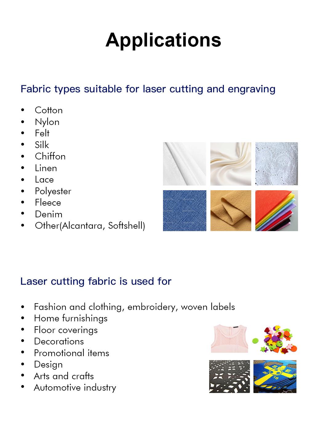 Professional Laser Cutter Engraver for Textible Fabric Curtains, Sofas, Upholstery etc.