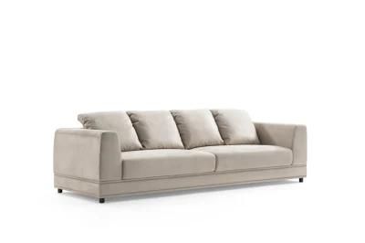 Italian Modern High Quality Solid Wood High Foam with Fabric Living Room Sofa Ls13