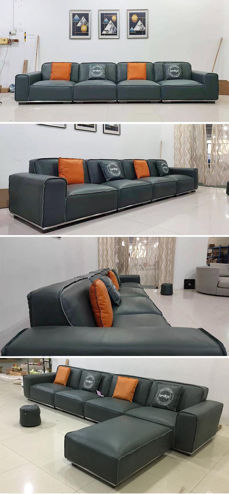 Fabric Seating Contemporary Sofa Leisure Home Leather Couch for Living Room Furniture Set 2827