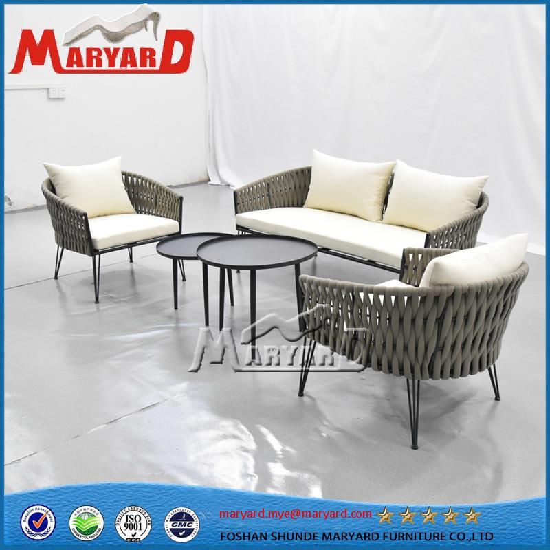Steel Frame Rope Weaving Outdoor furniture Garden Sofa Set