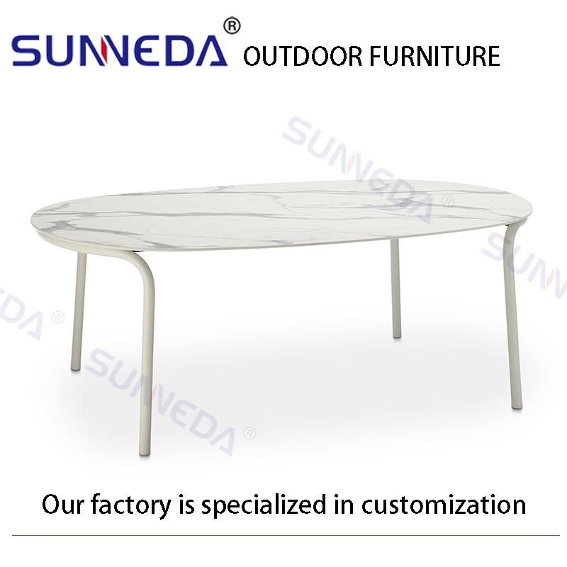 Fashion Simple Wide Space Woven Rattan Outdoor Furniture Aluminum Sofa Wholesale