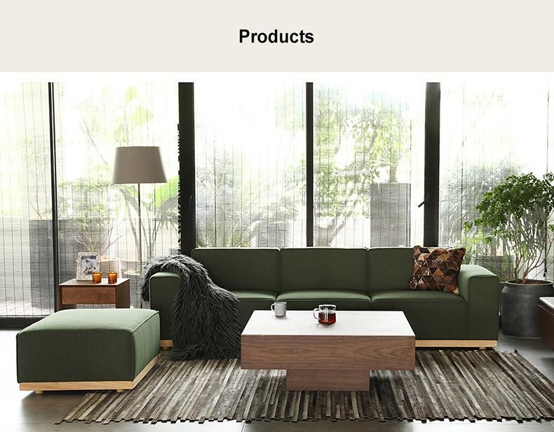 Customized Modular Furniture Sofa Medium Back Home Sectional Sofa