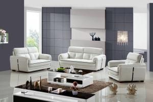 White Modern Design China Genuine Leather Sofa (983)