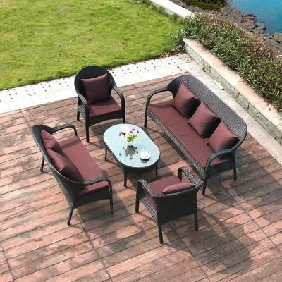 Outdoor Rattan Sofa Chair Balcony Living Room Rattan Table Chair