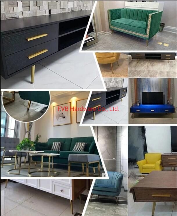 Direct Factory Supply Triangle Iron Sofa Chrome Legs for Furniture Parts
