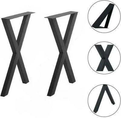 Wholesale X Shape Metal Furniture Square Table Frame Legs