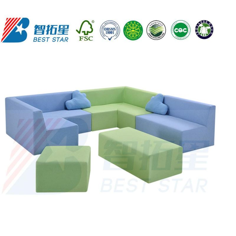 Hot Sale Children Room Furniture, Kids Living Room Furniture, Leather Kindergarten Kids Sofa, Preschool Leather Furniture