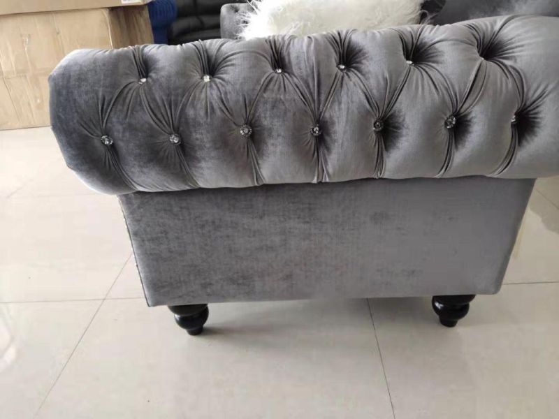 Modern Fabric Sofa with crystal Tufting Sofa for Home Furniture