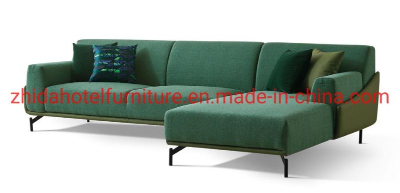 Modern Home Hotel Lesuire Corner Single Fabric Living Room Sofa