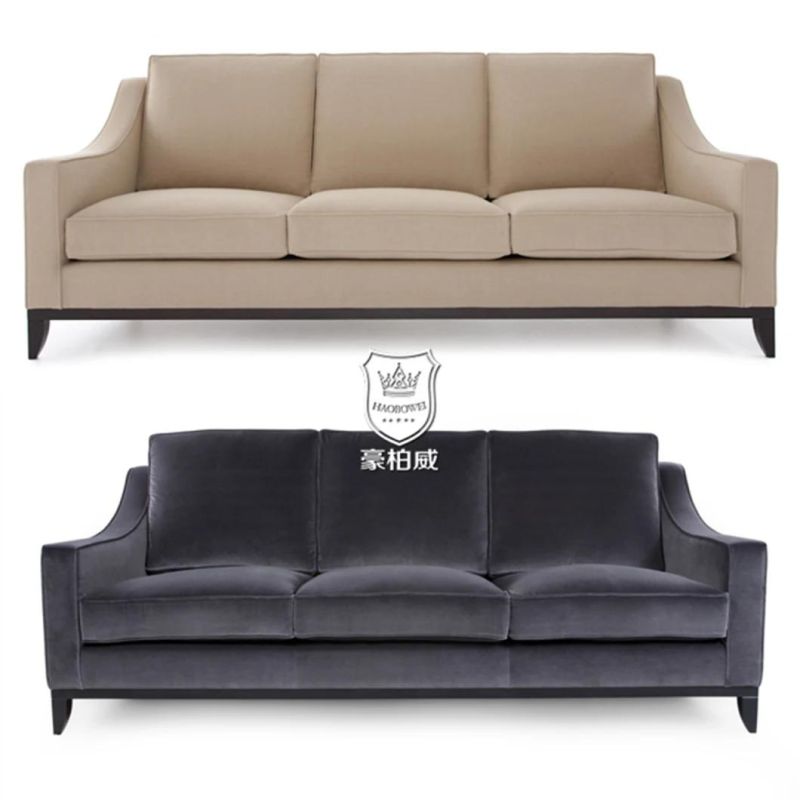 Classically Durable Fireproof Fabric Hotel Sofa for Lobby