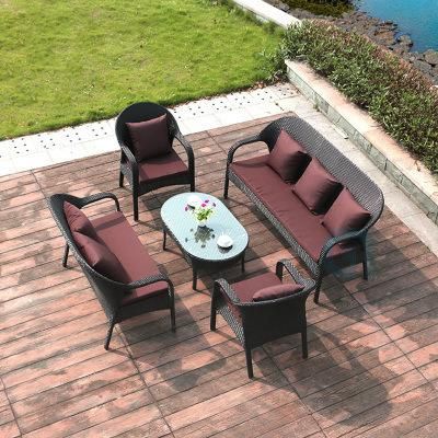 Outdoor Rattan Sofa Chair Balcony Leisure Living Room Rattan Table Chair