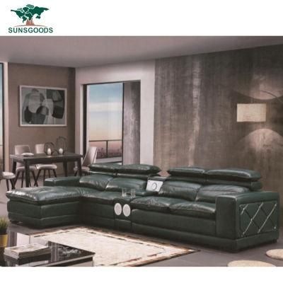 Manufacturer Luxury Popular Designbedroom Real Leather Corner Sofa Group Sofa Modern Furniture