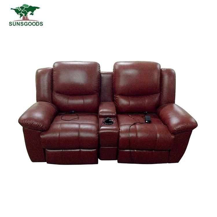 Genuine Leather Modern Leisure Living Room Sofa Comfortable Recliner Sofa Home Theater Furniture Set