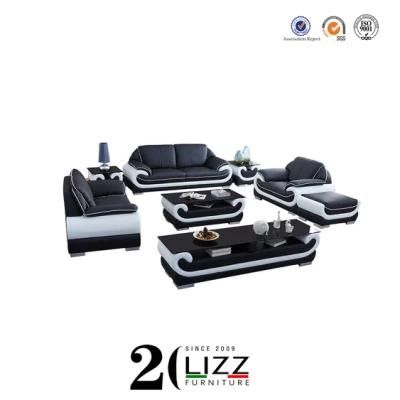 Simple Leisure Modular Home Furniture Miami Style Sofa with Italian Leather