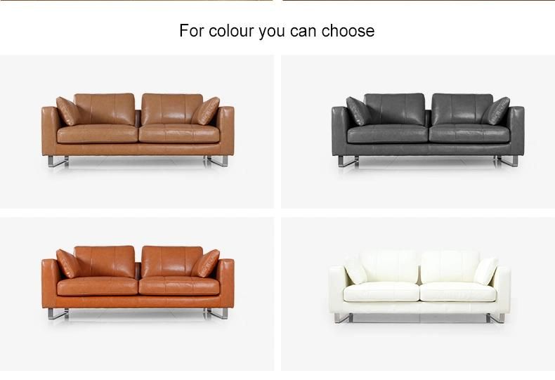MID-Backrest Sofa Set Living Room Furniture Genuine Leather Comfortable Sofa