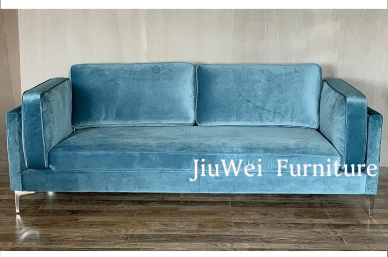 Hot Sales Luxury Upholstered Furniture Living Room Sofa Modern Pink Velvet Loveseats Sofas for Hotel