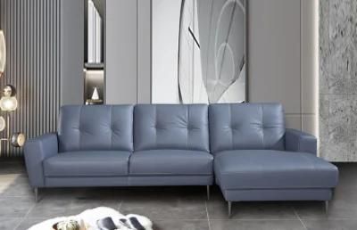 Modern Designer Wooden Home Furniture Office Hotel Chaise Corner Living Room Set Leather Sofa