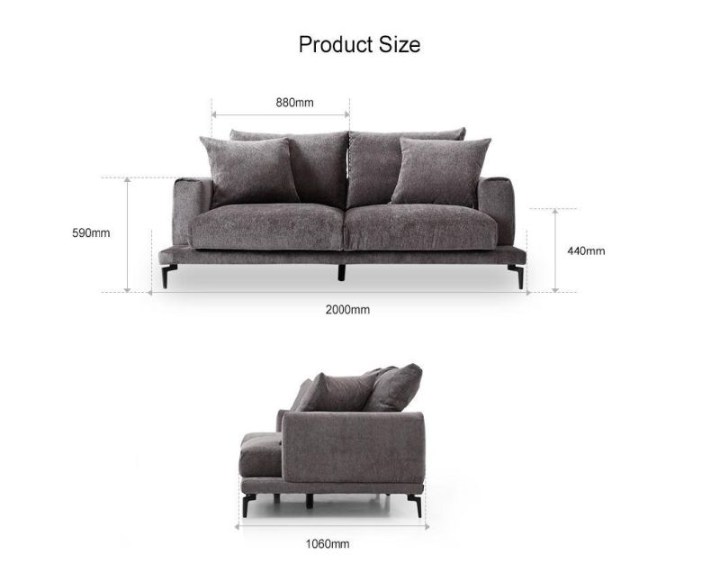 Sectional Couch Furniture Fabric Modern Design Sofa Hot