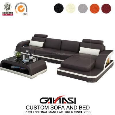 Home Use Classic Style Leather Indoor Furniture Livingroom Sets with Coffee Table