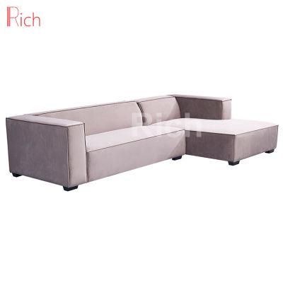 Wooden Oversized Couch Grey Fabric Living Room Furniture Sofa Sectional