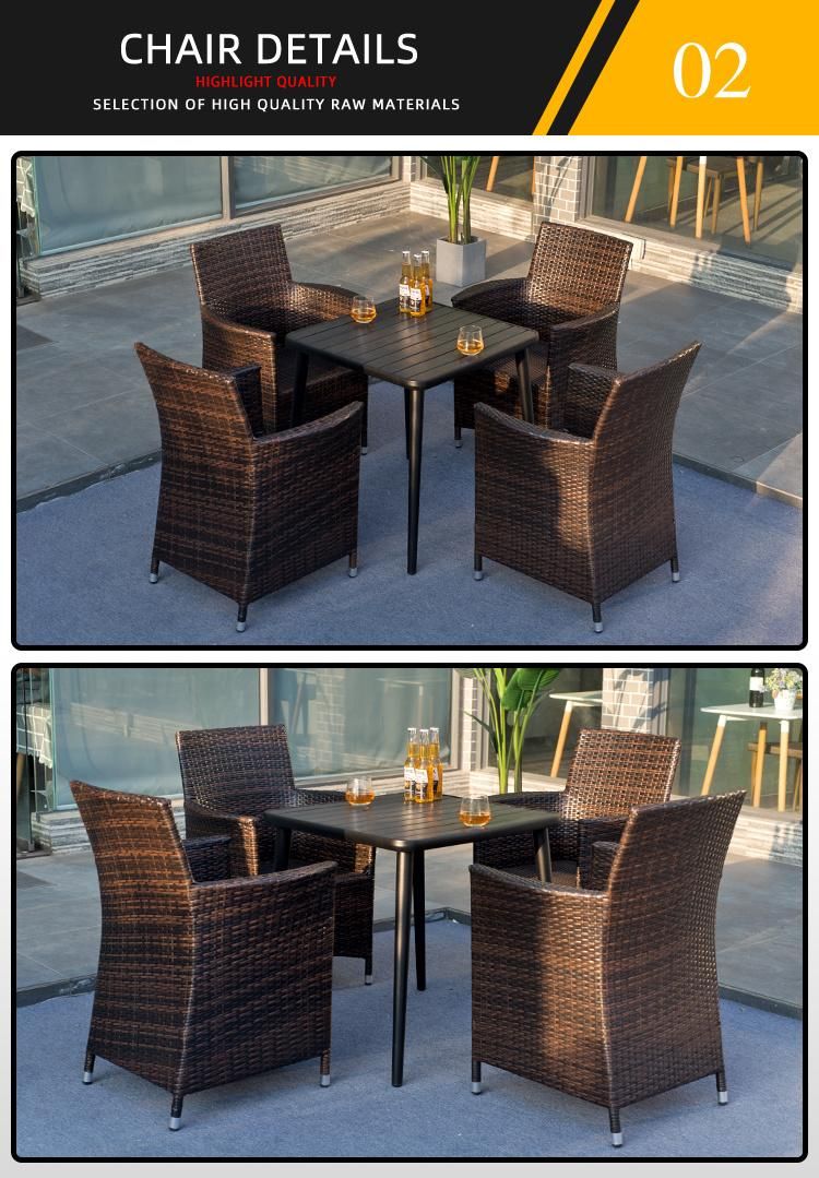 Luxury Minimalist Design Rattan Armchair Sofa Outdoor Furniture/Waterproof and Sunscreen